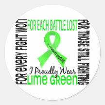 Non-Hodgkins Lymphom trage ich stolz Limones Grün  Sticker