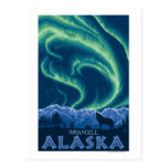 Nordlichter - Wrangell, Alaska Postkarte
