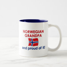 Norwegisches Großvater-Stolzes auf es Tasse
