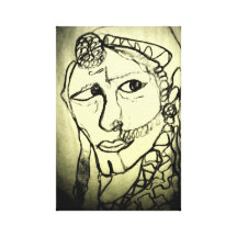 Nostalgische Vintage Kunst-Prämie eingewickelter L Gespannter Galeriedruck