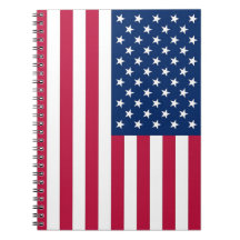Notizbuch mit Flagge von USA