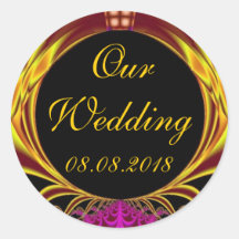 Notre mariage - faites gagner la date autocollants
