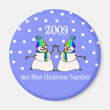 Notre premier Noël ensemble 2009 (bonhommes de nei Magnets
