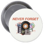 N'oubliez jamais (vinyle, bande, CD, disque souple badges publicitaires