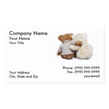 Nounours s'étreignant modèle de carte de visite