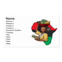 Nourriture africaine modèles de cartes de visite