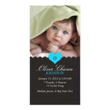 Nouveau faire-part de naissance de bébé photocarte customisée
