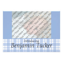 Nouvelle carte de faire-part de bébé - garçon