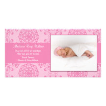 Nouvelle carte de faire-part de photo de bébé photocarte