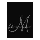 Nouvelles tailles de monogramme d'invitations fait