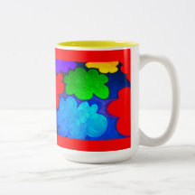Nuages colorés de maïs éclaté tasse à café