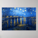 Nuit étoilée au-dessus du Rhône, Van Gogh Posters