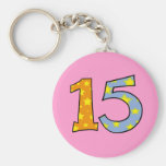 Numéro 15 porte-clefs