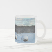 NY hors de la ville "hiver à la ferme " Tasses