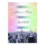 NYC ätzte Skyline-Pastellregenbogen 1 UAWG einladungen