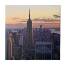 NYC Skyline kurz vor Sonnenuntergang Fliesen