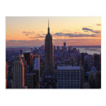 NYC Skyline kurz vor Sonnenuntergang Postkarte