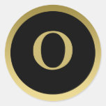 O:: Elegantes Gold des Monogramm-O und schwarzer A