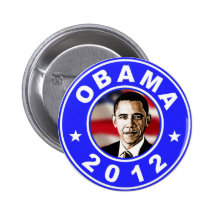 Obama 2012 - Bleu Badge Avec Épingle