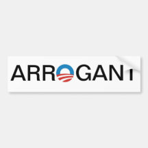 Obama arrogant autosticker