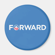 Obama Biden 2012 en avant (blanc sur bleu-clair) Magnets Pour Réfrigérateur