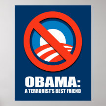 OBAMA - DER BESTE FREUND EINES TERRORISTEN POSTERDRUCK