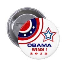 Obama-Gewinne Anstecknadel