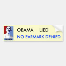 Obama, OBAMA, GELEGEN, KEINE OHRMARKE VERWEIGERT Auto Sticker