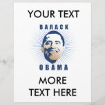 Obama rayonne le bleu prospectus customisé
