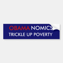 OBAMA, RIESELN HERAUF ARMUT, NOMICS AUTO STICKER