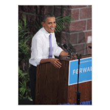 Obama spricht fotografische drucke
