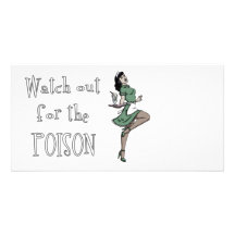 Observez pour la rétro serveuse de poison - couleu photocarte customisée