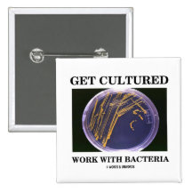 Obtenez le travail cultivé avec des bactéries (le  badges avec agrafe