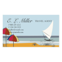Océan de voilier de bateau cartes de visite personnelles