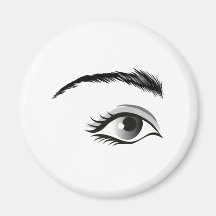 Oeil gris aimant pour réfrigérateur