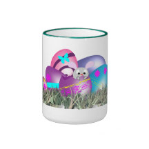 Oeufs et lapin de pâques mug à café