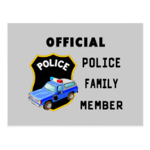 Offizielle Polizei-Familie Postkarte