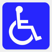 Offizielles internationales Symbol des Zugangs Quadratsticker