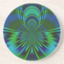 Oiseau bleu dessous de verre