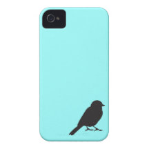 Oiseau bleu tiffany chic d'hirondelle de silhouett coques iPhone 4