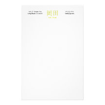 Okada-Monogramm Individuelles Büropapier