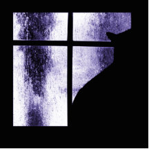 Oktober duscht Katzen-Silhouette am Fenster-Indigo Photoausschnitte