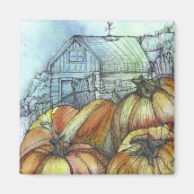 Oktober im Garten Kühlschrankmagnet