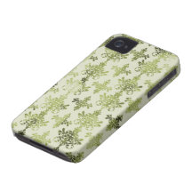 Olivgrün beunruhigter Damast Case-Mate iPhone 4 Hüllen