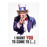 Oncle Sam "je vous veux" personnalisables Invitation