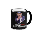 Oncle Sam "je vous veux" personnalisables Tasse