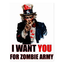 Oncle Zombie Carte Postale