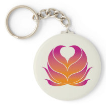 ORANGE DER HERZ-BLUMEN-KEYCHAIN schlüsselanhängern