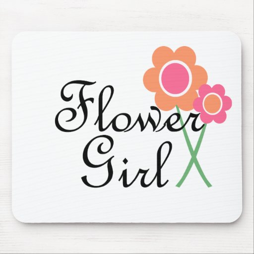 Orange Gänseblümchen-Blumen-Mädchen Mousepad