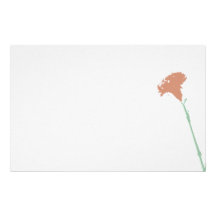 Orange Gartennelke mit Blumen Personalisierte Büropapiere